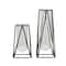 CosmoLiving by Cosmopolitan Set of 2 Black Iron Modern Vase, 13" x 5" x 5"